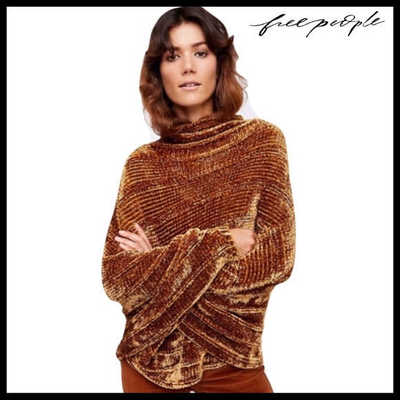 Free People Sweaters - FREE PEOPLE RIBBED VELOUR BOAT-NECK PULLOVER